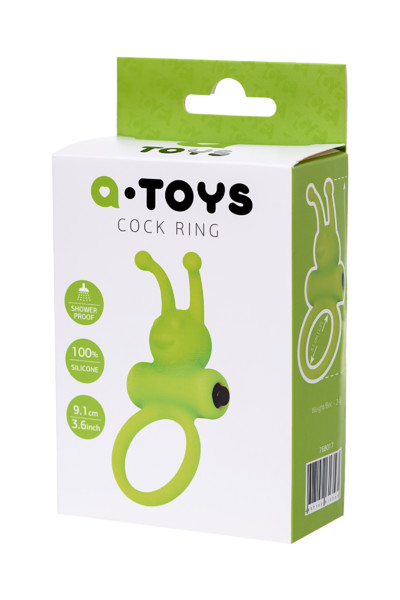 Эрекционное кольцо на пенис A-Toys by TOYFA, зеленый, 3,1 см