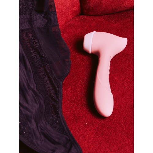 Вакуумный бесконтактный стимулятор клитора Le Frivole и вибратор Halo персиковый