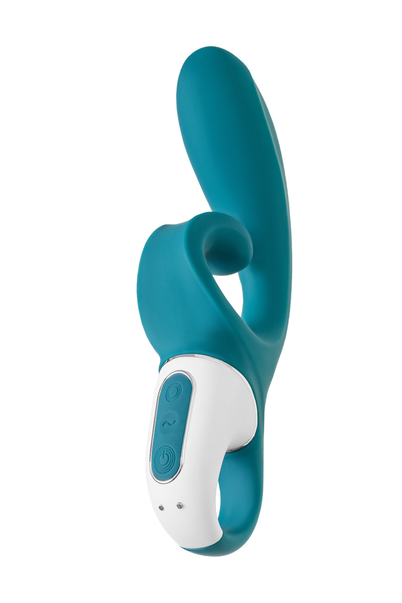 Вибратор-кролик с гибким клиторальным отростком Satisfyer Hug Me grayblue