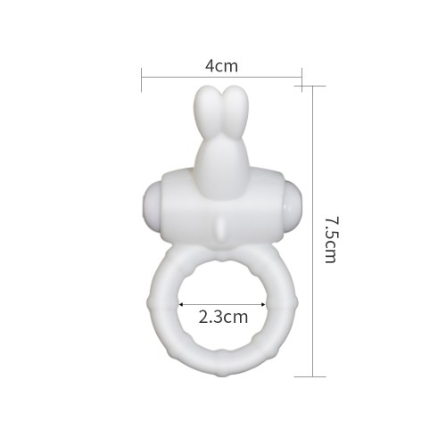 Белое виброкольцо Lovetoy POWER THRILL CLIT COCKRING