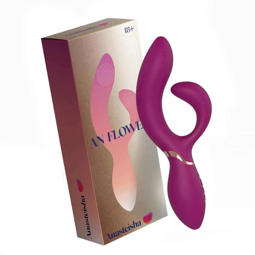 Ультрагибкий вибратор-кролик Anasteisha Flower