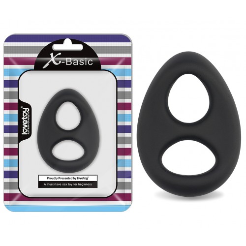 Двойное кольцо эрекционное Lovetoy Ultra Soft Platinum-Cure Silicone Cockring