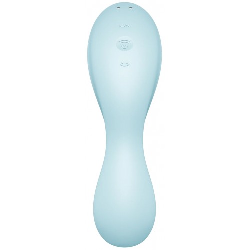 Вакуумный смарт-стимулятор для клитора и точки G Satisfyer Curvy Trinity 5+ голубой