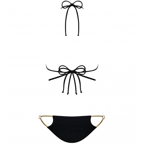 Бикини черно-золотого цвета с мерцающим блеском Obsessive Goldivia L