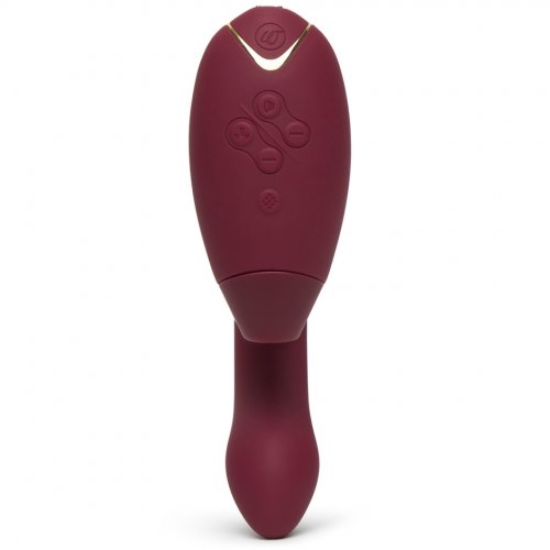 DEMO Вакуумный вибростимулятор для G точки и клитора Womanizer Duo бордовый