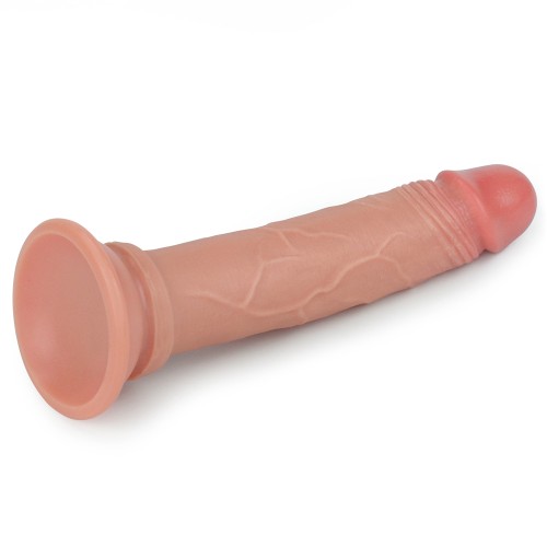 Фаллоимитатор на присоске телесный Lovetoy Dual-Layered Silicone Cock 19 см