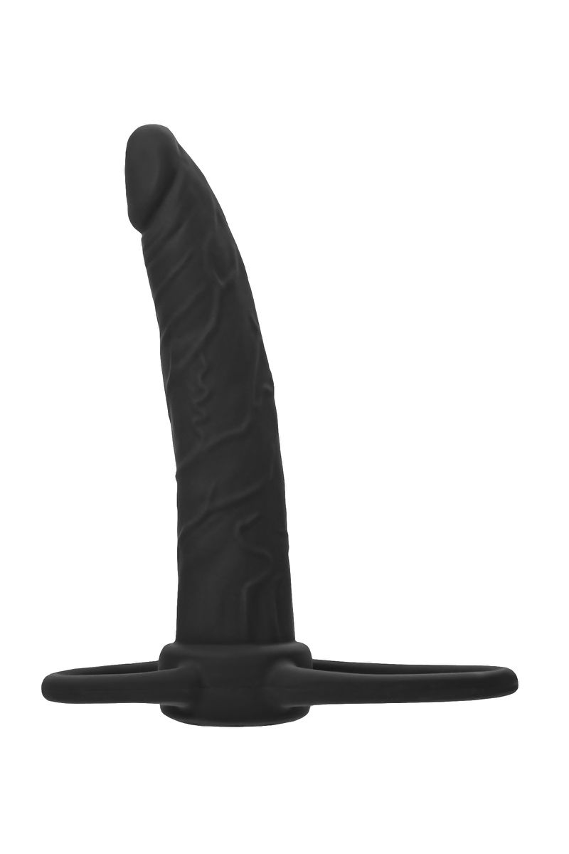 Насадка на пенис для двойного проникновения Black&Red by TOYFA, чёрный, 16,5 см