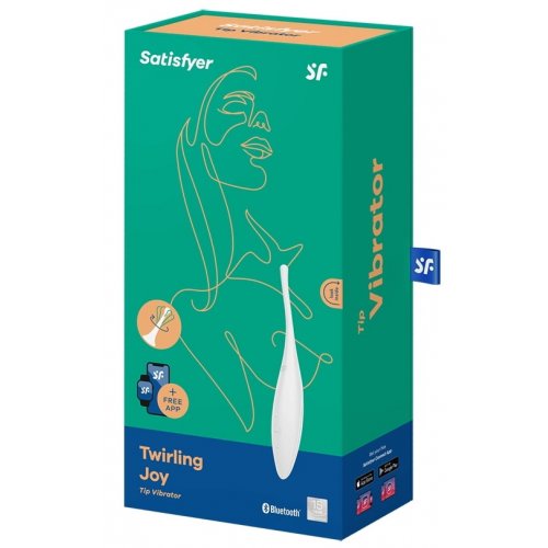 Точечный смарт-стимулятор с вибрацией Satisfyer Twirling Joy белый
