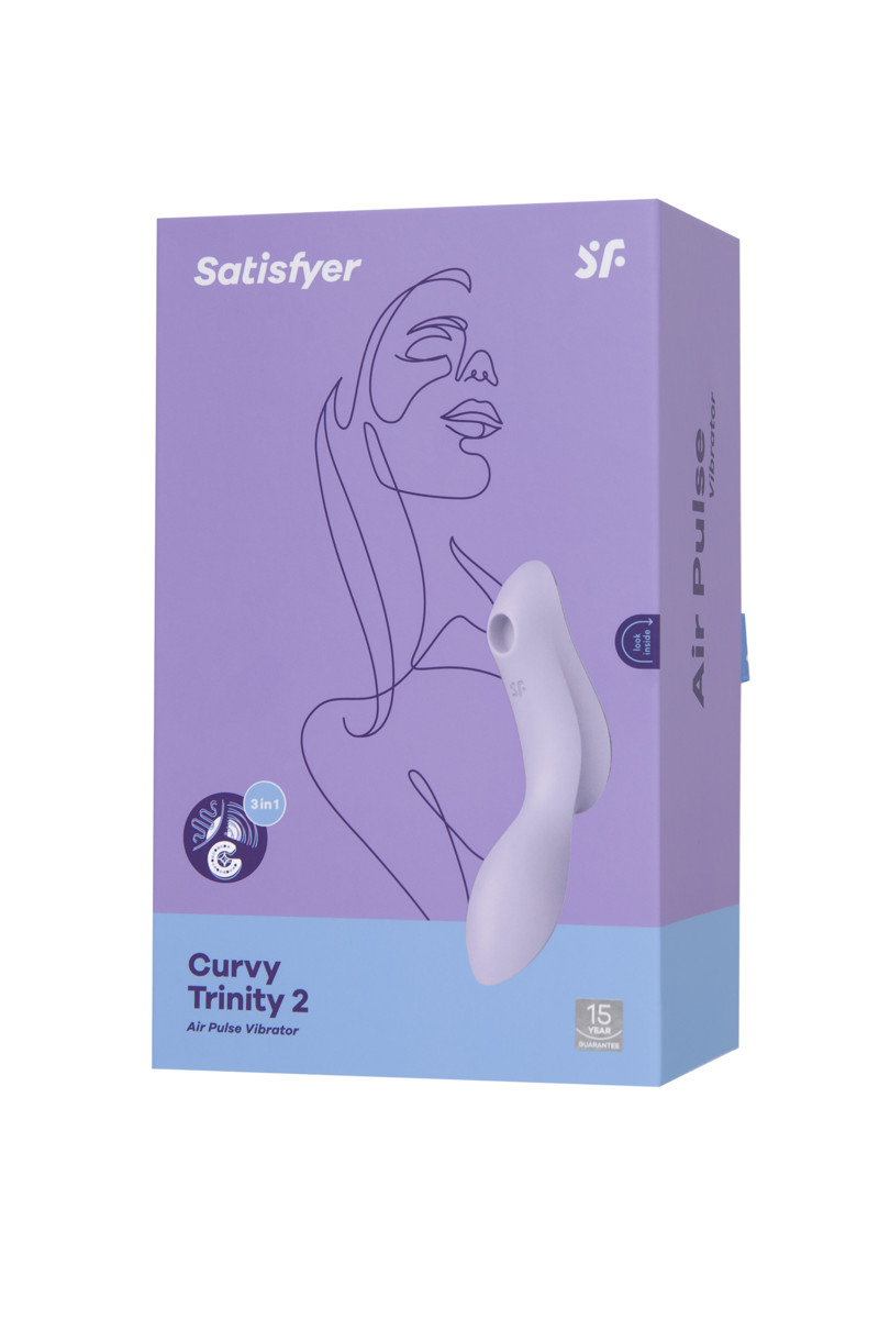 Вакуумный стимулятор клитора Satisfyer Curvy Trinity 2, фиолетовый