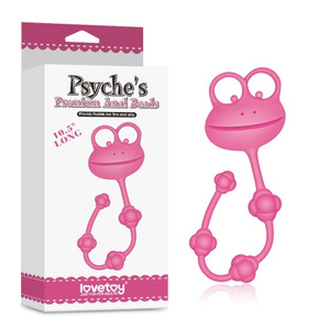 Анальная цепочка Lovetoy розовая Silicone Frog Anal Beads-Pink