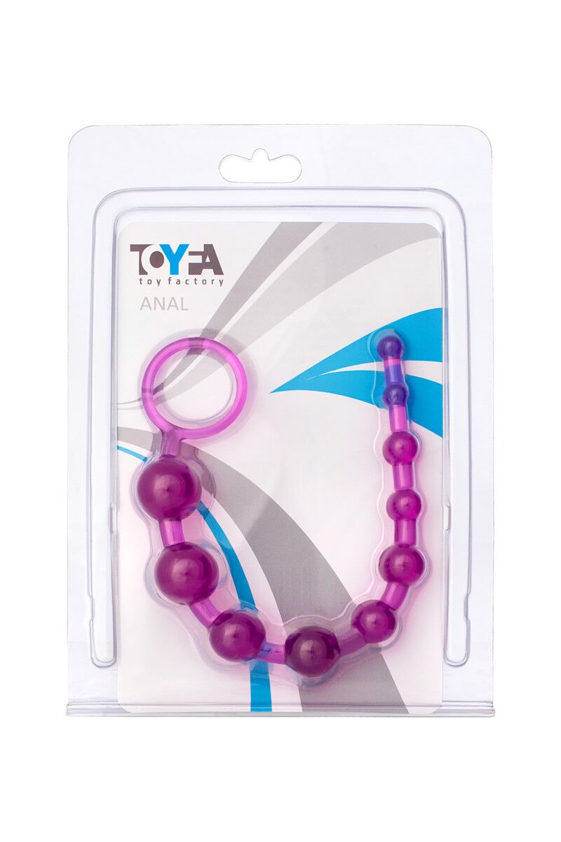 Анальная цепочка TOYFA, фиолетовый, 30 см