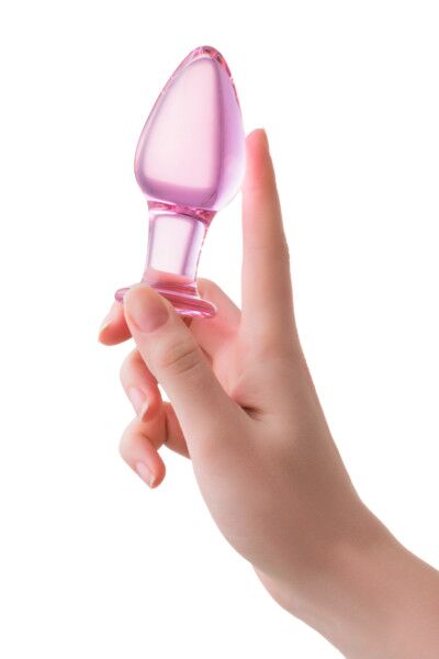 Анальная втулка Sexus Glass, розовая, 10 см