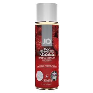 Лубрикант на водной основе с ароматом клубники JO Flavored Strawberry Kiss 60 мл