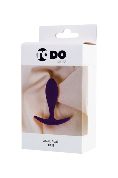 Анальная втулка ToDo by Toyfa Hub, силикон, фиолетовая, 7,2 см