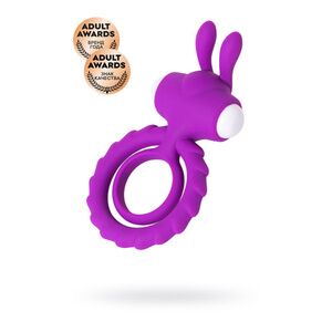Эрекционное кольцо JOS GOOD BUNNY, фиолетовый, 9 см