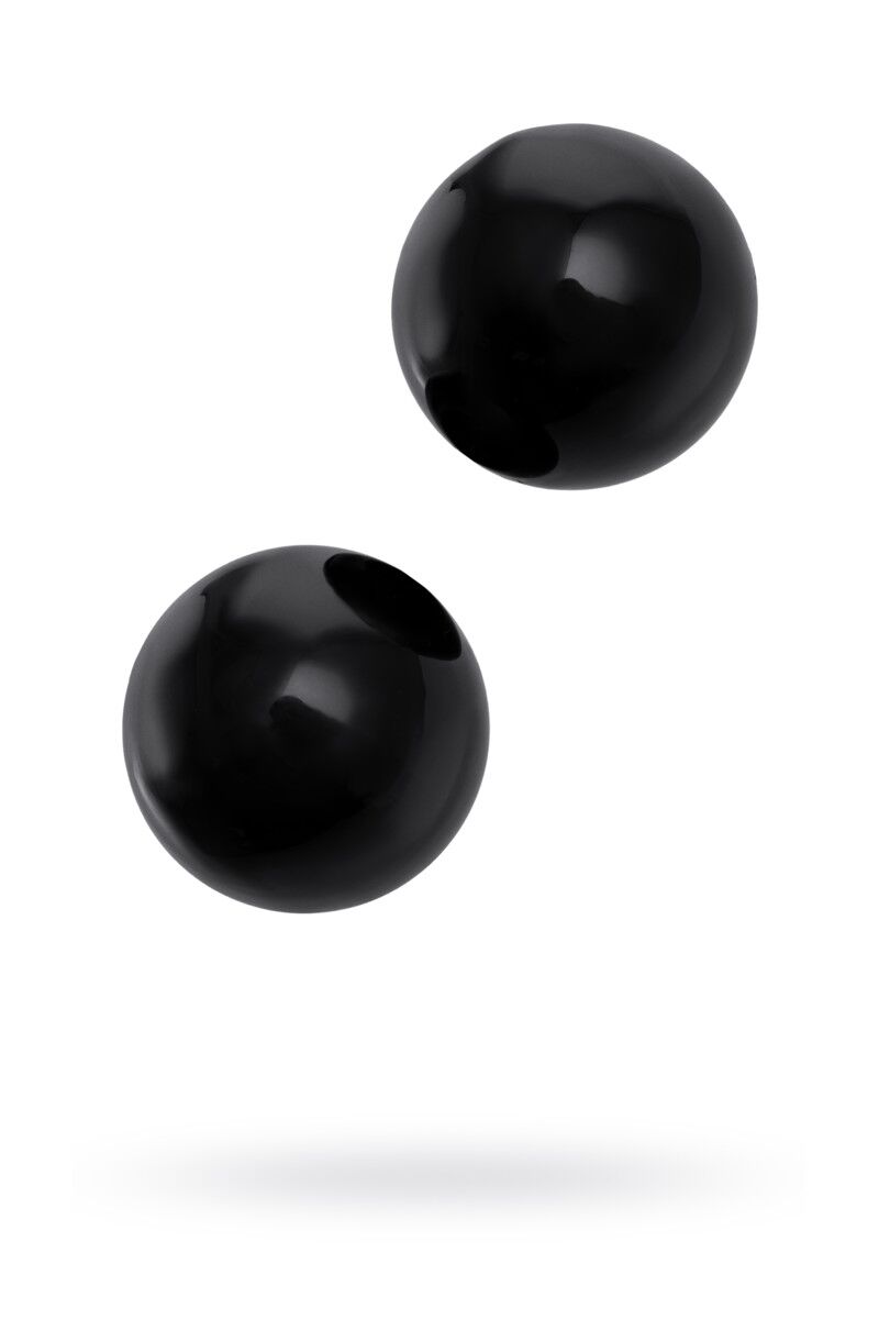 Вагинальные шарики Sexus Glass, стекло, чёрные, 3,2 см