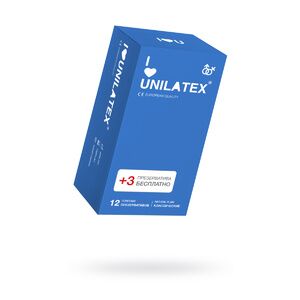 Презервативы Unilatex, natural plain, гладкие, 19 см, 15 шт