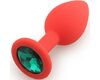 Анальная пробка Play Secrets Silicone Butt Plug Small, красный/темно-зеленый
