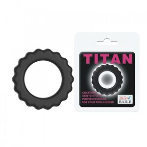 Черное эрекционное кольцо Baile Titan