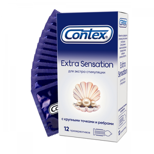 Презервативы Contex №12 Extra Sensation (с крупными точками и ребрами)