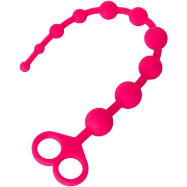 Анальная цепочка ToyFa Popo Pleasure 33,5 см, розовая