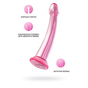 Фаллоимитатор Jelly Dildo L Toyfa Basic, розовый, 20 см