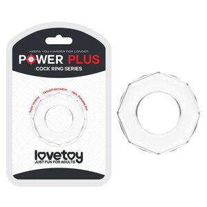 Эрекционное кольцо прозрачное Lovetoy POWER PLUS COCK RING