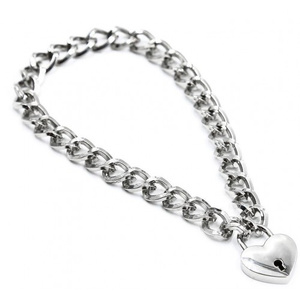 Ошейник-цепочка Kissexpo с замком Сердце на ключике