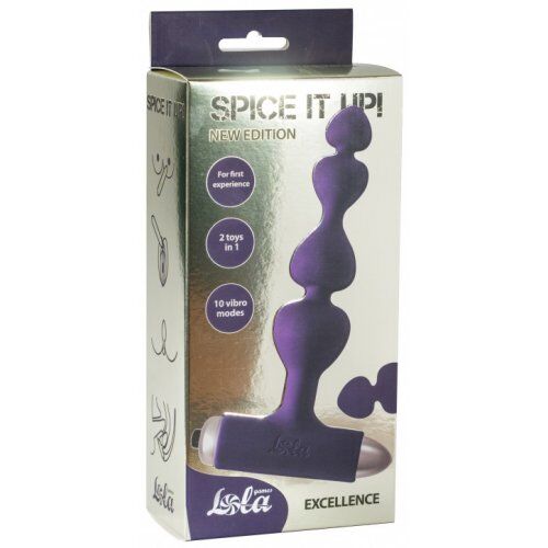 Анальная цепочка с вибрацией Lola Toys Spice It Up New Edition Excellence фиолетовая