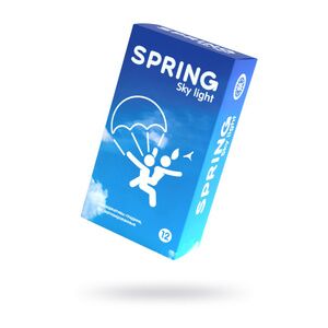 Презервативы Spring Sky Light, классические, латекс, 17,5см, 12 шт