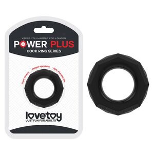Эрекционное кольцо черное Lovetoy POWER PLUS COCK RING