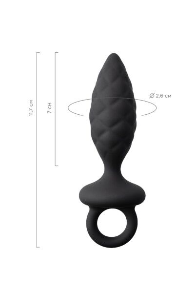 Анальная пробка Erotist Strob S-size, черная, 11,7 см