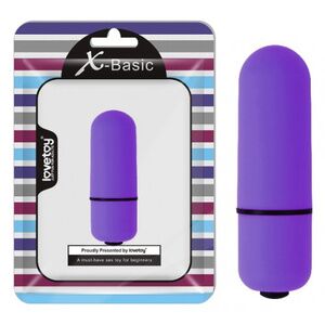 Фиолетовая вибропуля Lovetoy с 10 режимами вибрации X-Basic