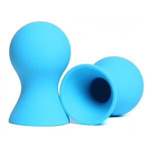 Вакуумные помпы для сосков Kissexpo из силикона голубые