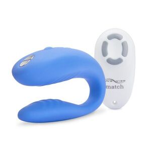 DEMO We-Vibe Match Вибромассажер голубой для пар с дистанционным пультом