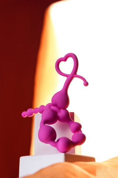 Анальная цепочка ToDo by Toyfa Long Sweety, силикон, розовая, 34 см