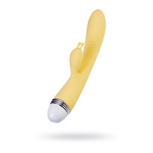 Вибратор с клиторальным стимулятором Flovetta by Toyfa Aster, желтый, 22 см