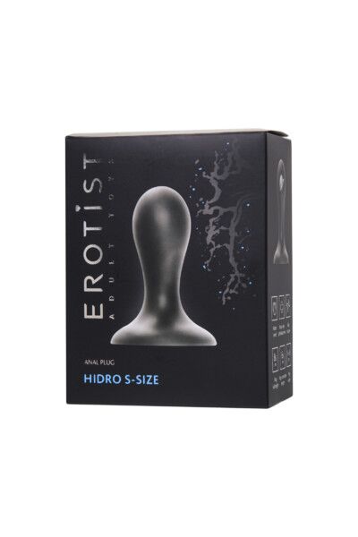 Анальная втулка Erotist Hidro S, силикон, чёрный, 8,5 см