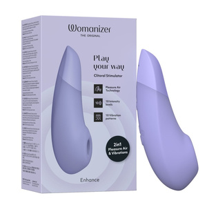 Бесконтактный клиторальный стимулятор Womanizer Enhance с вибрацией, сиреневый