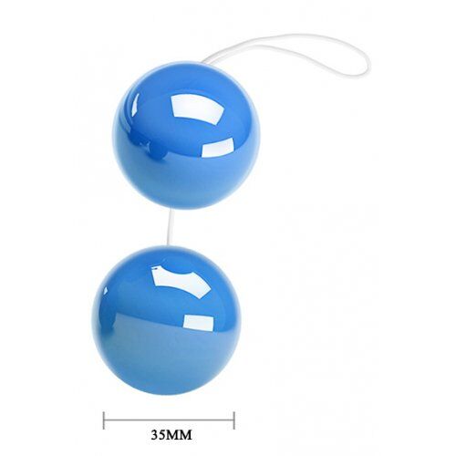 Анально-вагинальные шарики Baile Twins Ball голубые