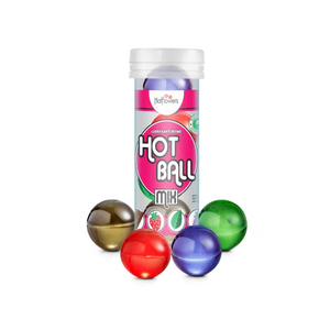 Лубрикант HotFlowers HOT BALL MIX на масляной основе в виде 4 шариков разных вкусов