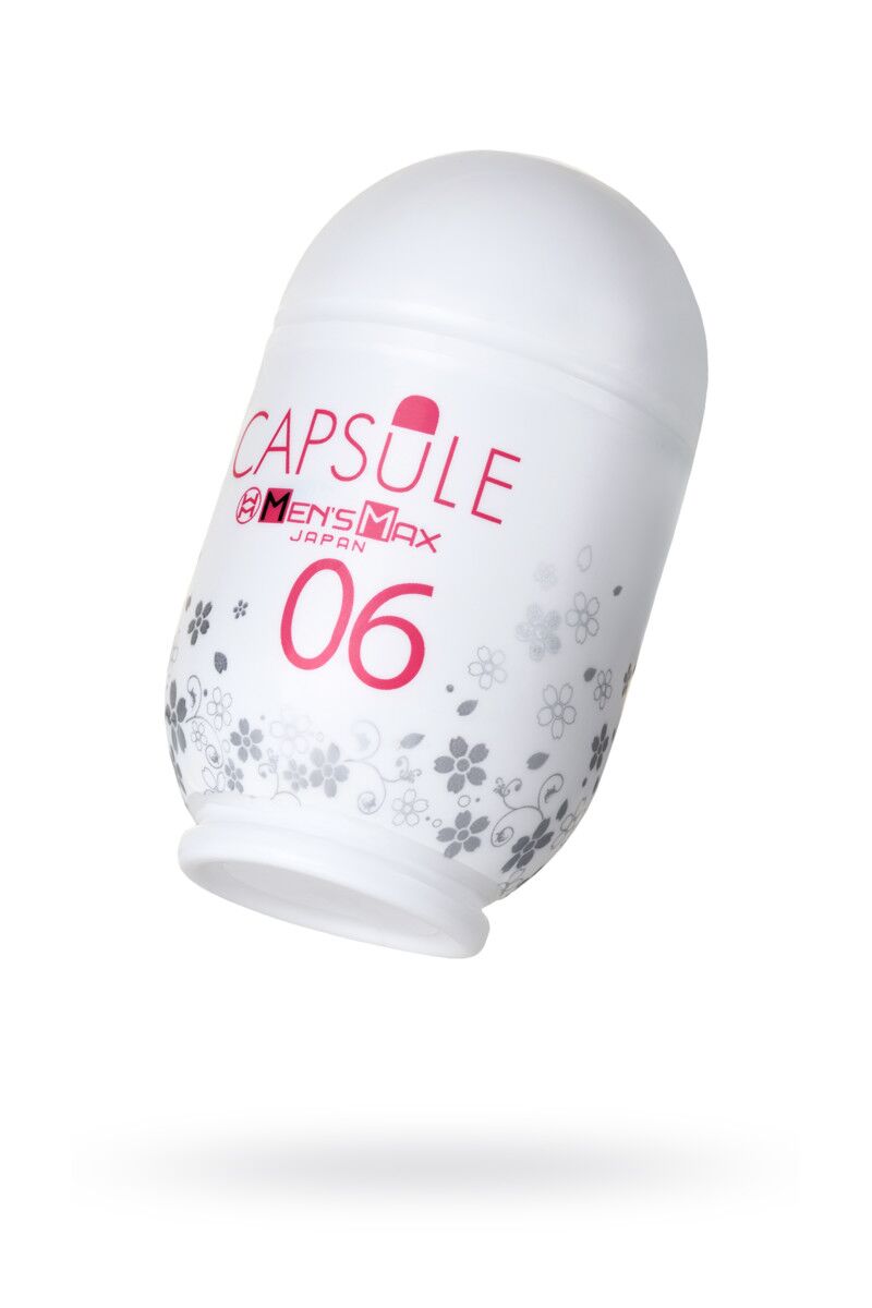 Мастурбатор нереалистичный, CAPSULE 06, Sakura, MensMax, белый, 8 см