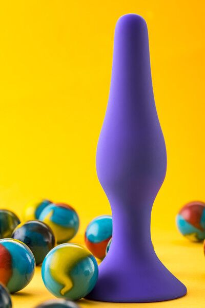Анальная втулка Штучки-дрючки M, Фиолетовый, 12,5 см