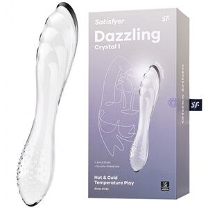 Двусторонний стеклянный фаллоимитатор Satisfyer Dazzling Crystal 1, 18,5 см