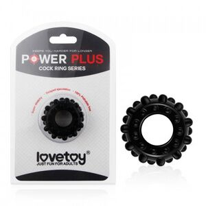 Черное эрекционное кольцо Lovetoy Power Plus Cock Ring