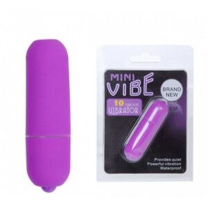 Вибропуля Baile Mini Vibe с 10 режимами вибрации фиолетовая