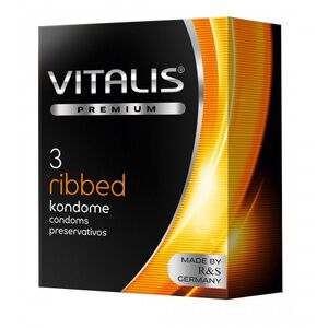 Презервативы VITALIS PREMIUM №3 ribbed - ребристые