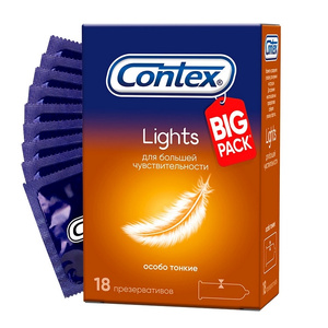 Презервативы Contex №18 Lights особо тонкие с силиконовой смазкой