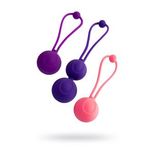 Набор вагинальных шариков L'EROINA by TOYFA Bloom, фиолетово-розовый,
