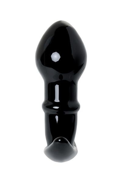 Анальная втулка Sexus Glass, стекло, чёрная, 11,5 см